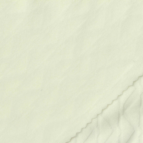 Cream Tone-on-Tone Pointelle Knit, Poly-Viscose