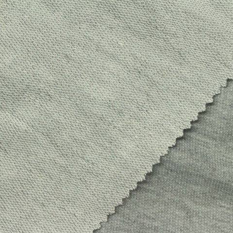 Heather Grey Marl French Terry, Polyester, 200 gsm