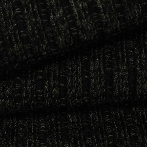 Black Marl Chunky Knit, Poly-Viscose, 450 gsm