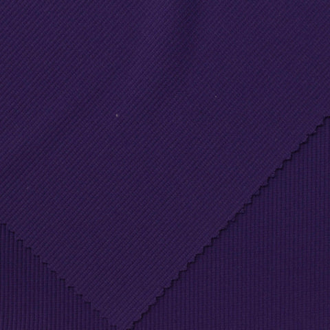 Polyester Stretch Rib Knit Fabric, 375 gsm — Purple