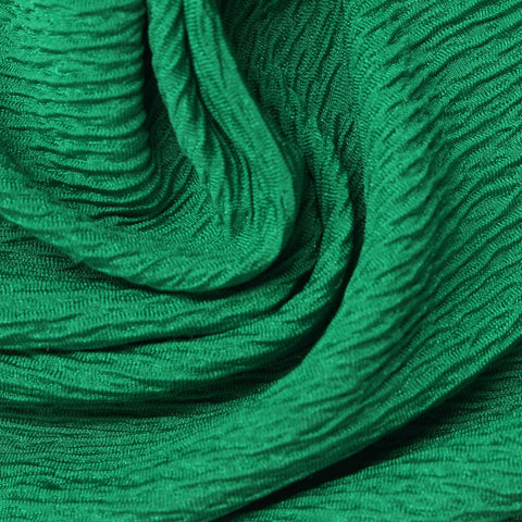 Polyester Stretch Crepe Fabric, 332 gsm, 150 cm — Green
