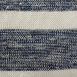 Blue Horizontal-Stripe Chunky Knit, Viscose-Poly, 170 gsm — photo 1