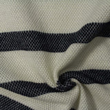 Black Stripes Chunky Knit, Cotton-Poly — photo 1