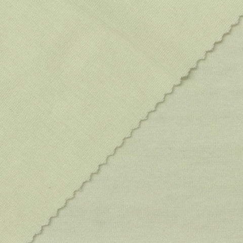 Modal Wool Stretch Rib Knit Fabric, 210 gsm, 150 cm — Green