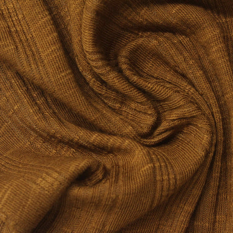 Slub Cotton Modal Stretch Rib Knit Fabric, 180 gsm, 145 cm — Brown