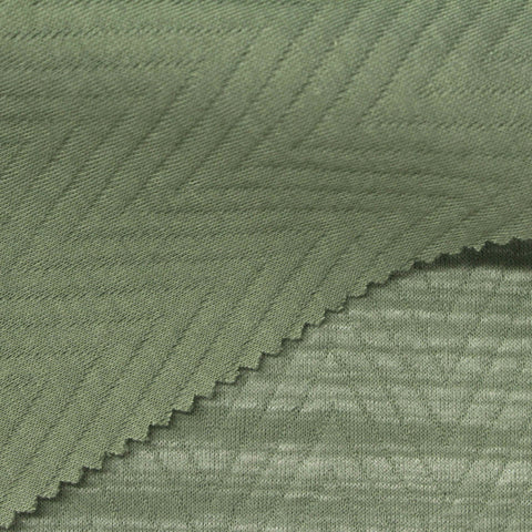 Muted Green Tone-on-Tone Jacquard, Polyester