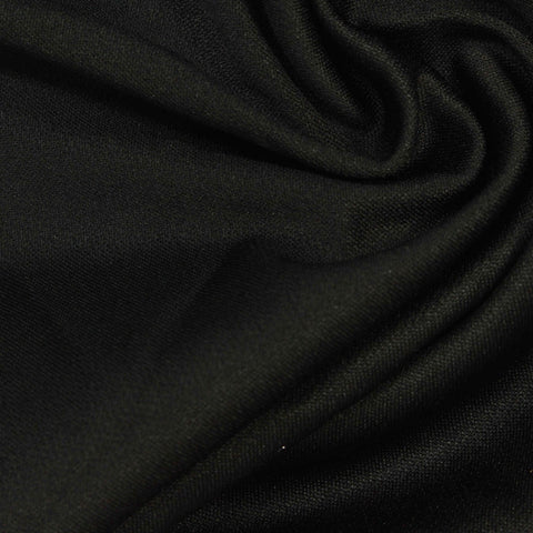 100% Polyester Birdseye Knit Fabric, 190 gsm, 185 cm — Black