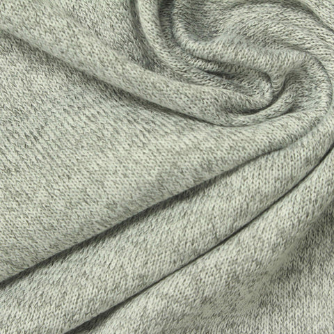 Dark Grey Marl Jersey Knit, Polyester, 190 gsm