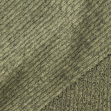 Olive Heather Rib Knit, Viscose-Poly — photo 1