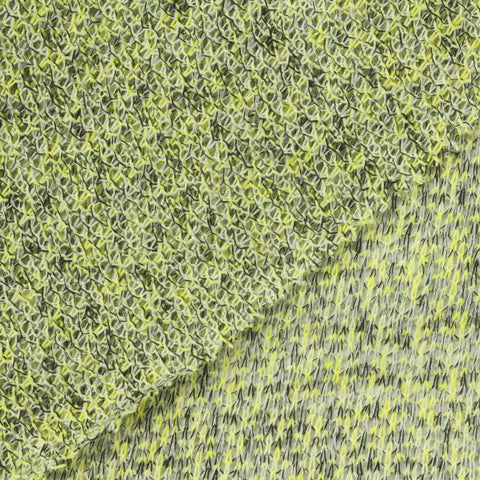 Yellow Marl Chunky Knit, Polyester, 100 gsm