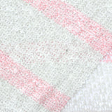 Pink Horizontal-Stripe Chunky Knit, Viscose-Poly, 125 gsm — photo 1
