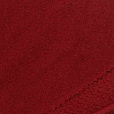 Red Textured Jacquard, Poly-Spandex