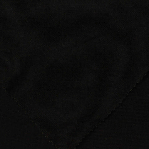 Viscose Polyester Stretch Chunky Knit Fabric, 150 gsm, 165 cm — Black