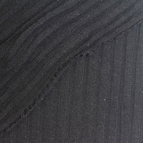 Black Rib Knit, Poly-Viscose