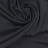 Nylon Stretch Interlock Knit Fabric, 230 gsm, 155 cm — Black — photo 1