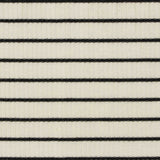 Black Horizontal-Stripe Rib Knit, Poly-Viscose, 210 gsm, 125 cm — photo 1