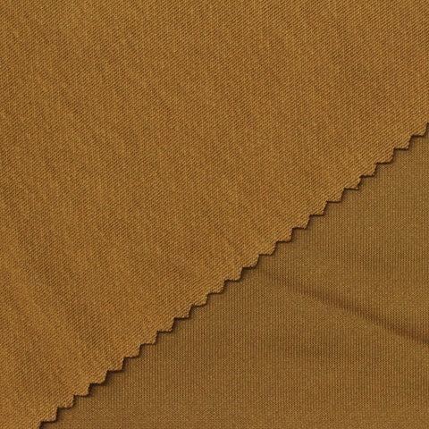 Polyester Cotton Stretch Scuba Knit Fabric, 350 gsm, 160 cm — Khaki