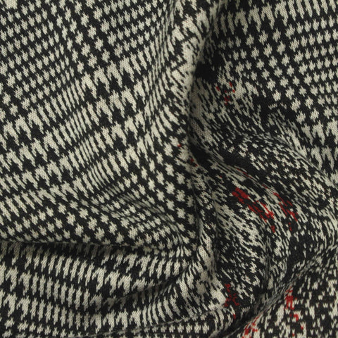 Black Abstract Jacquard, Poly-Viscose, 305 gsm