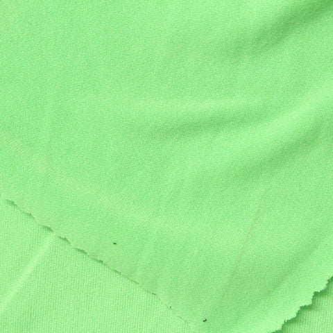 Brushed Polyester Stretch Milk Silk Knit Fabric, 175 gsm, 160 cm — Green