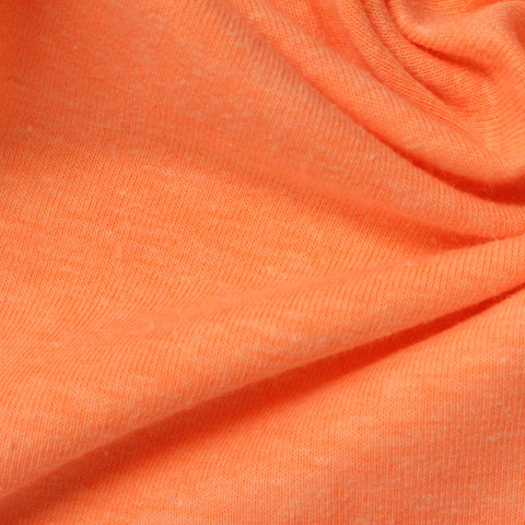 Orange Marl Jersey Knit, Cotton-Poly, 170 gsm