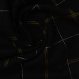 Black Plaid Jacquard, Viscose-Poly, 360 gsm — photo 1