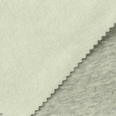 Light Grey Marl French Terry, Cotton-Poly, 300 gsm