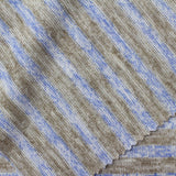 Blue Marled-Stripe Jersey Knit, Poly-Viscose — photo 1