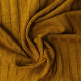Viscose Stretch Rib Knit Fabric, 237 gsm, 145 cm — Khaki — photo 1