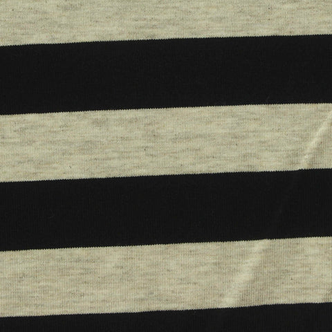 Black Diagonal-Stripe Jersey Knit, Viscose, 240 gsm