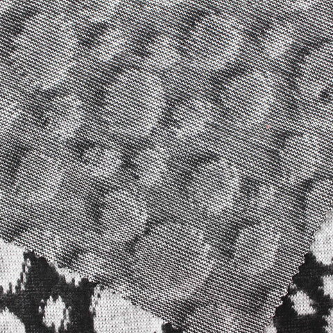 Black Leopard Jacquard, Viscose-Poly, 251 gsm
