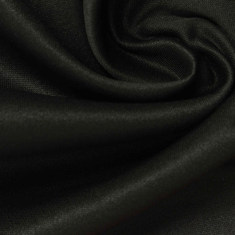 Striped Polyester Stretch Scuba Knit Fabric, 200 gsm, 165 cm — Black