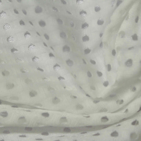 White Dots Warp Knit, Nylon-Spandex, 130 gsm