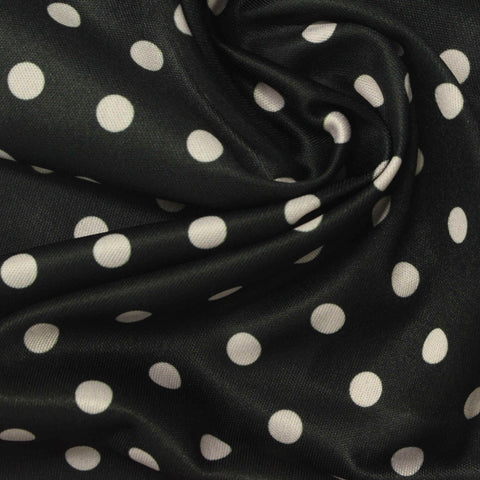 Cream Dots Jersey Knit, Polyester