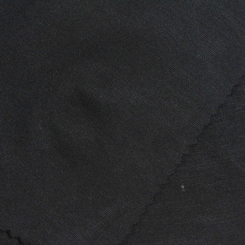 Viscose Nylon Stretch Ponte Knit Fabric, 290 gsm, 160 cm — Black, ref EF-262155