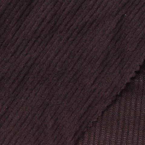 Dark Plum Rib Knit, Polyester