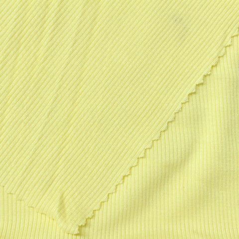 Viscose Stretch Rib Knit Fabric, 270 gsm, 120 cm — Yellow, ref EF-261123