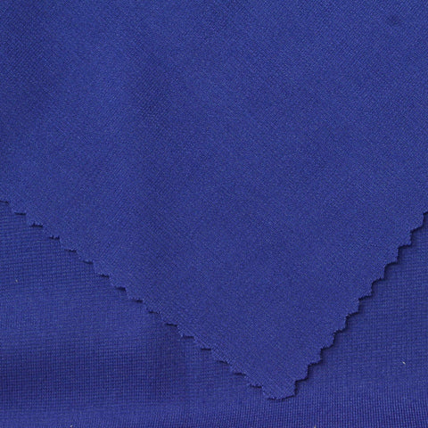 Polyester Viscose Stretch Ponte Knit Fabric, 320 gsm, 160 cm — Blue