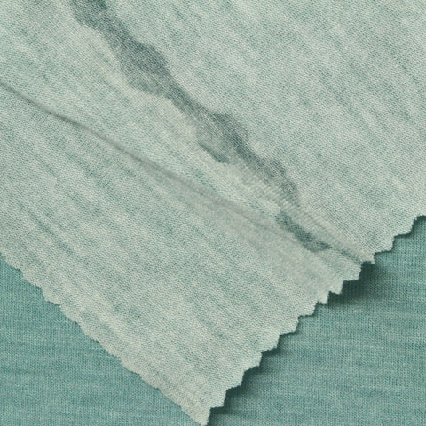 Dark Teal Abstract-Band Jersey Knit, Poly-Viscose