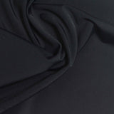 Nylon Stretch Interlock Knit Fabric, 180 gsm, 160 cm — Black — photo 1