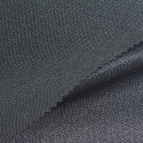 Washed Polyester Modal Stretch Scuba Knit Fabric, 260 gsm, 155 cm — Navy