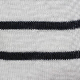 Black Horizontal-Stripe Rib Knit, Polyester, 220 gsm — photo 1