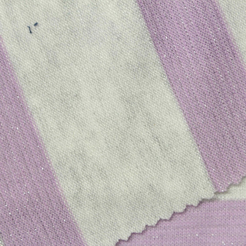Purple Horizontal-Stripe Interlock Knit, Poly-Viscose, 220 gsm