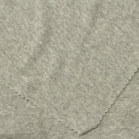 Light Grey Marl Rib Knit, 315 gsm