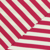 Red Horizontal-Stripe Ponte Knit, Poly-Viscose — photo 1