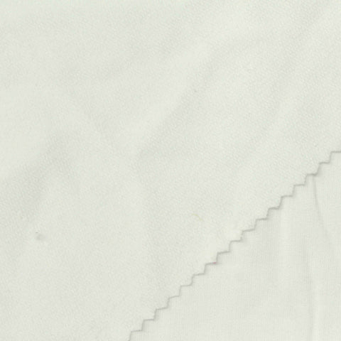 Polyester Stretch French Terry Fabric, 165 gsm, 156 cm — White