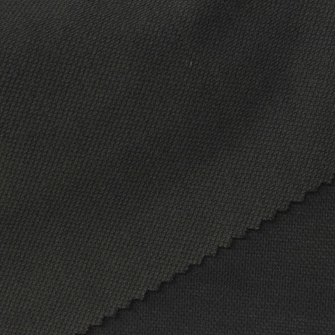 Black Piqué Knit, Cotton-Poly
