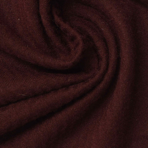 Brushed Polyester Viscose Stretch Interlock Knit Fabric, 220 gsm, 150 cm — Red