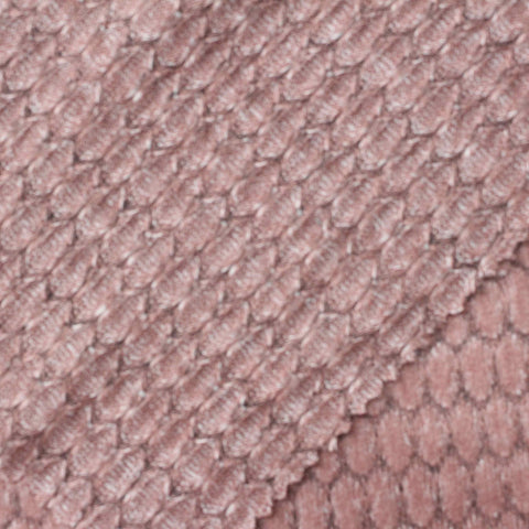 Jacquard Brushed Viscose Polyester Stretch Chunky Knit Fabric, 230 gsm, 155 cm — Pink