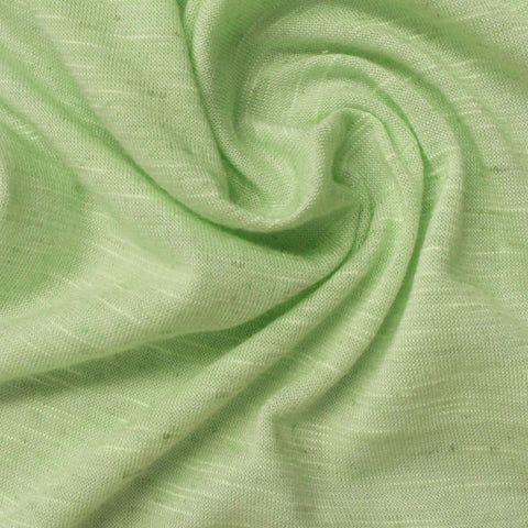 Slub Viscose Linen Jersey Knit Fabric, 142 gsm, 200 cm — Green