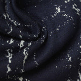 Dark Blue Abstract Interlock Knit, Polyester, 320 gsm — photo 1